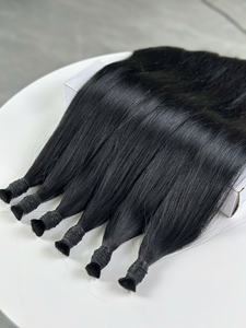 Cheveux humains vierges vietnamiens naturels noirs, lisses, soyeux et brillants, en vrac, double épaisseur, pour tressage, sans perte, Anh Hair B27 All - Product Image 3