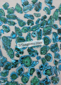Lot de tranches de chrysocolle et malachite 100% naturelles, prix de gros, pierres pour la fabrication de bijoux en malachite faits à la main, pierres précieuses de chrysocolle - Product Image 2