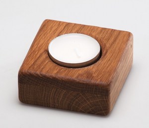 Wooden Square <b>Tea</b> Light Holder Handmade Candle <b>Stand</b> Brown Decorative Candle Jar for Home Christmas Table Decor - Product Image 6