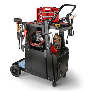 Vietnam OEM ODM Heavy Duty Welding Machine Cart Industrial Metal Welding <b>Trolley</b> Four Wheel Storage Shelf - Product Image 1