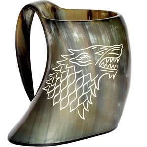 Mug en corne de buffle authentique, fabriqué à la main, mug viking authentique, haute qualité, logo personnalisé, nouveau design, prix abordable - Product Image 1