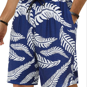 Shorts de bain pour hommes, imprimés, taille élastique, cordon de serrage, légers, colorés, pour la plage, l'été, les vacances, décontractés - Product Image 1