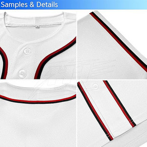 เสื้อเบสบอลคุณภาพสูงสำหรับผู้ชาย ผลิตจากโรงงาน รับสั่งทำชื่อทีม เสื้อเบสบอลผู้ชาย ชุดกีฬากลางแจ้ง - Product Image 5