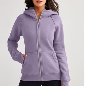 Printing Logo Custom <b>Women's</b> Casual Full Zipper Hoodie Windproof Quick Dry Breathable Knitted <b>Top</b> Oversize Autumn streetwear - Product Image 5