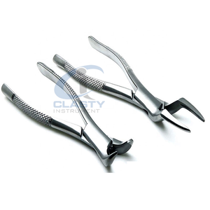 Ensemble de forceps d'extraction dentaire en gros, en acier inoxydable, avec poignée moletée, instruments chirurgicaux manuels de classe I - Product Image 3