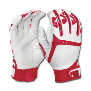 Gants de frappeur de baseball en cuir sur mesure en gros |   Gants d'entraînement rembourrés XXL à séchage rapide, série bleu royal et blanc, pour adultes - Product Image 5