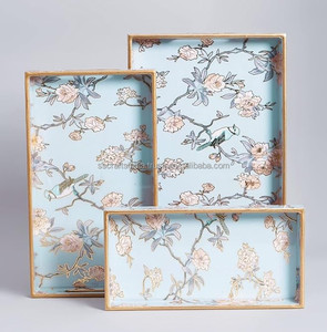 ถาดเสิร์ฟชา/กาแฟทำจากไม้สไตล์งานฝีมือพร้อมสติกเกอร์ดีไซน์เคลือบเครื่องใช้ในร้านอาหารและโรงแรมเครื่องครัว - Product Image 2