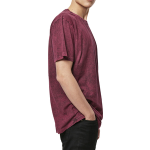 Camiseta de hombre al por mayor con lavado ácido, estilo urbano Hip Hop, 100% algodón, con ribete, personalizable, oversize, vintage - Product Image 6