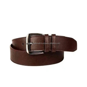 Ceinture en cuir de vachette pour homme, mode décontractée, vente en gros OEM d'usine, avec boucle en alliage argent mat, ceinture en cuir décontractée - Product Image 2