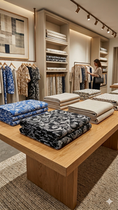 Tela Popelina de Algodón Peinado, Ligera, Transpirable, Absorbente de Humedad, Ecológica, Orgánica, con Estampado Floral, Elegante, Color Negro - Product Image 2