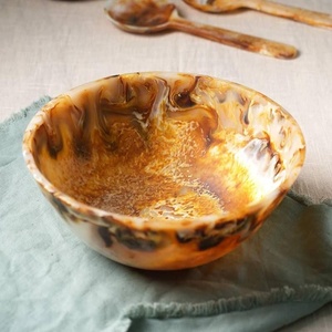 Bol en résine effet marbre fait main, sculpté, moderne, de luxe, durable, de qualité alimentaire, écologique, couleur personnalisable, directement du fabricant – Meilleures ventes - Product Image 1