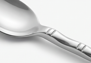 Juego de cubiertos moderno de acero inoxidable con acabado espejo, tenedor, cuchara y espátula de mango largo, cubiertos duraderos para bodas y ocasiones especiales. - Product Image 2