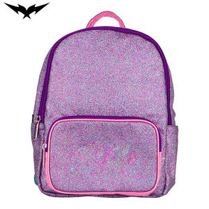 Sac à dos léger à fermeture éclair scintillante pour femmes, style sportif à paillettes, sac à dos pour le collège, rangement extérieur, sangle carrée - Product Image 2