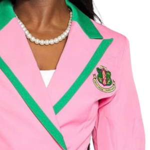 Women's <b>Pink</b> Lapel Trim Blazer Elegant Tailored <b>Jacket</b> Classic Formal Business Casual Office Wear Stylish <b>Ladies</b> Fashion - Product Image 5