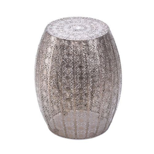 Tabouret en métal fait main, design industriel, finition antique, meuble d'appoint pour salon, idéal pour appartement - Product Image 4