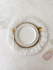 Macrame And Jute Round Placemats Handmade Boho <b>Table</b> <b>Mats</b> for Events Guest Hosting Dining Decor and Gifting Use From India - Product Image 4