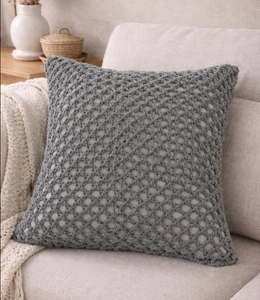 Funda de Almohada Boho Vintage, Funda de Cojín de Macramé Tejida a Mano, Almohada Decorativa 100% Algodón para Sofá y Cama - Product Image 1