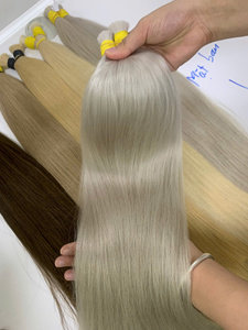 Extensiones de Cabello Virgen Vietnamita 100% de Alta Calidad, Súper Doble Trama, Resistentes a la Caída, Precio de Fábrica, Cabello Liso a Granel - Product Image 1