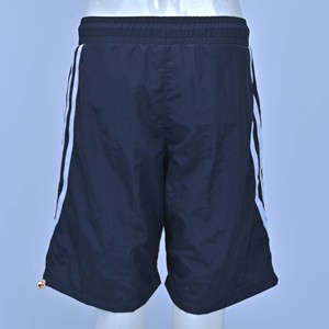 Shorts de bain pour hommes en polyester couleur unie, taille à cordon de serrage, logo brodé, séchage rapide, décontractés, longueur Bermuda, vente en gros - Product Image 2