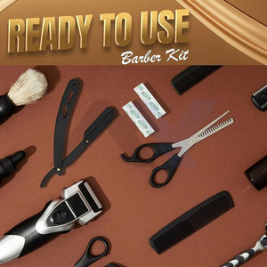 Professional Traditional Straight Edge Razor Black Stainless Steel Barber Shavette <b>Single</b> Blade Holder Classic Wet Shaving Razor - Product Image 5