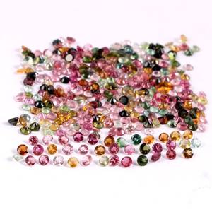 Tourmaline multi-couleurs, pierres précieuses rondes taillées de 4 mm, fournisseur en gros, prix d'usine, qualité supérieure pour la fabrication de bijoux, vente en gros - Product Image 1