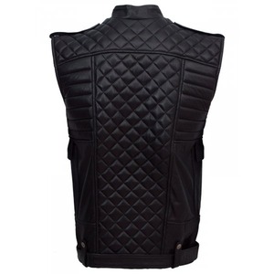Precios de Fábrica en el Nuevo Chaleco de Cuero para Hombre, Corte Ajustado, Color Azul, Talla Grande, Estilo Casual con Relleno de Algodón, Trajes de Invierno - Product Image 2