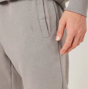 Men’s Taupe Hoodie Tracksuit Set – <b>Plain</b> <b>Sweatshirt</b> Jogger Set Custom Logo Minimalist Casual Sportswear Two Piece - Product Image 6