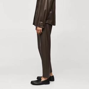 Hot Sale Leather Pants With Customization Logo and Printing OEM Good Quality Breathable Cowhide Leather Pants - Product Image 3