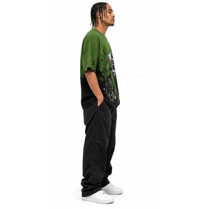 T-shirts personnalisés avec logo imprimé DTG, polyester/coton, délavés à l'acide, effet soleil, coupe ample, surdimensionnés, écologiques, anti-plis pour hommes - Product Image 5