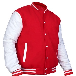 Custom Chenille Embroidered Leather Sleeve Varsity Jacket <b>Men</b> & Women - Product Image 5