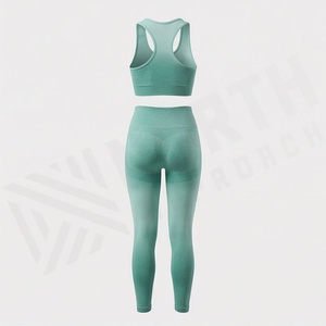Ensemble de vêtements de yoga pour femmes, écologique, de haute qualité, élégant, imprimé par sublimation, en tissu biologique, respirant, marque privée, pour la salle de sport - Product Image 2