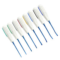 Ensemble d'instruments luxateurs dentaires manuels en acier inoxydable de haute qualité, 8 pièces, revêtement plasma bleu, réutilisables pour racines