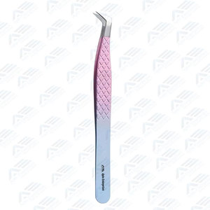Pinzas de Acero Inoxidable para Cejas y Pestañas con Opción de Logotipo Personalizado, Pinzas para Pestañas al por Mayor, Venta Caliente, Metal Grueso - Product Image 4