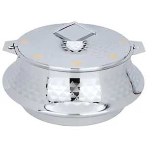 Artisan Wooden Serving Bowl with Conical <b>Silver</b> Lid Brass Flower Finial <b>Top</b> Premium Chapati Casserole Indian Roti Keep Pot - Product Image 5