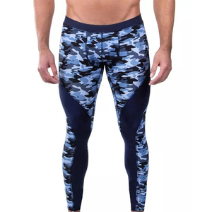 High Quality Customized Sports Fitness Leggings <b>Men's</b> <b>Compression</b> <b>Tights</b> Elastic Waist Custom Colors Sublimated Workout Sale - Product Image 1
