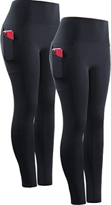 Women's <b>Thermal</b> Yoga <b>Pants</b>, High Waist Warm Fleece Lined Leggings, Winter Workout Running Tights with Pockets - Product Image 3