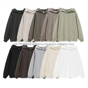 Hip Hop Hoodies Hommes Blanc Diverses Couleurs 100% Coton Hommes Cropped Hoodie Streetwear Surdimensionné Coton Heavyweight Hoodies - Product Image 6