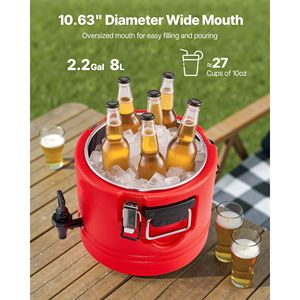 Dispenser Termico per Bevande da 8L (2.2 Galloni) con Rubinetto, Contenitore Refrigerante per Alimenti, per Bevande Calde e Fredde, Mantiene Caldo e Freddo - Product Image 2