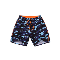 Shorts de bain pour homme à imprimé camouflage, séchage rapide, avec cordon de serrage, décontractés, bordure orange, sublimation, shorts de plage