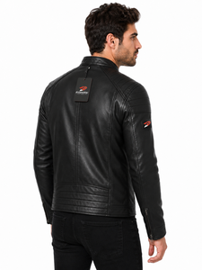 Chaqueta de Cuero Resistente al Agua de Alta Calidad para Hombre 2026 con Impresión Personalizada, Chaquetas de Cuero de Moda Urbana, Servicio OEM - Product Image 6