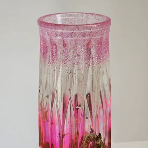 แจกันเรซิ่นทำมือ: แจกันตกแต่งสำหรับดอกไม้และที่วางแปรง - Product Image 1