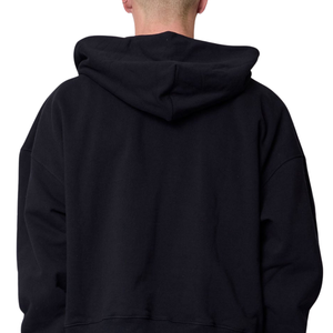 Sudadera con capucha extragrande para hombre, con cremallera completa, de forro polar grueso, hombros caídos, estilo urbano, fabricante OEM - Product Image 4