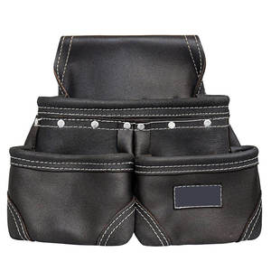 <b>Leather</b> <b>Tool</b> Belt With Multiple Pockets Adjustable Waist Bag For <b>Tools</b> Storage Workwear Accessory 2026 - Product Image 4