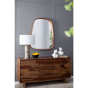Lampada da Tavolo in Ferro Martellato D16x24.4 con Legno di Mango, Montaggio Richiesto per il Paralume - Product Image 6