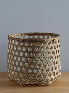 Handwoven Hexagonal Bamboo Basket <b>Tall</b> Natural Woven <b>Storage</b> Basket Rustic Home Decor Organizer Supplier Manufacturer - Product Image 5