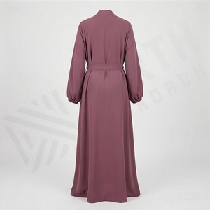 Vestido Abaya de Tela Fluida con Color Personalizado para Mujeres Musulmanas Árabes, Ropa de Diseño de Lujo a Medida - Product Image 2