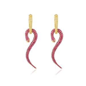 14K Solid Gold Emerald Drop <b>Earrings</b> with IGI Certified Natural Pearl - Product Image 3