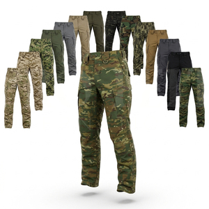 Pantalons de travail personnalisés à motif camouflage rouge, multi-poches, extensibles, vente en gros, vêtements sur mesure, OEM, pantalons décontractés - Product Image 1