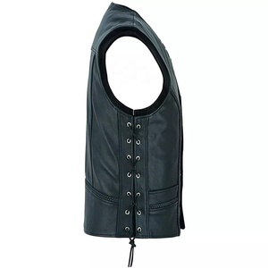 Chaleco de Motociclista de Cuero Genuino, Grueso, Transpirable, para Invierno, con Logotipo Personalizado y Marca Privada - Product Image 3