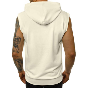 Nouveaux sweats à capuche sans manches brodés avec logo, style décontracté pour la gym, l'entraînement, le sport, avec fermeture éclair - Product Image 6